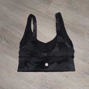 lululemon black camo / black reversible align bra
